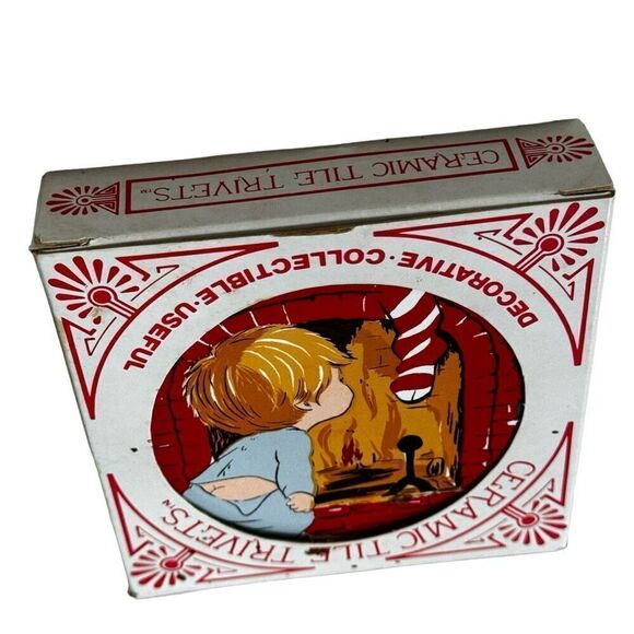 Vintage Christmas Ceramic Trivets - Picture 3 of 6